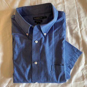Croft & Barrow Dress Shirt Size L Blue 16.5 - 17